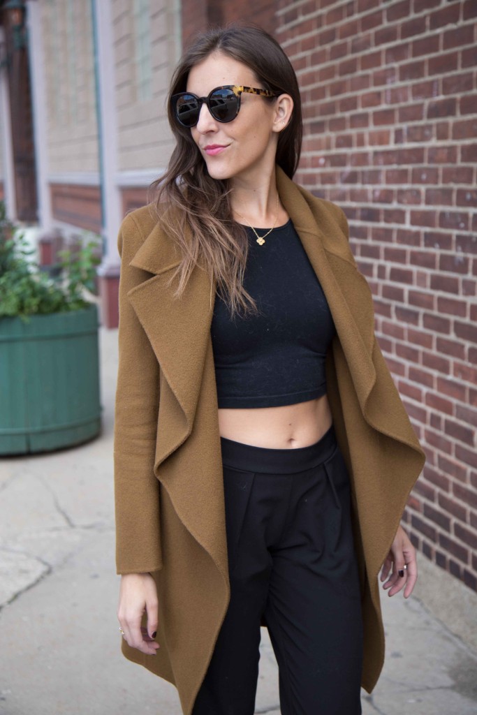 Fall coat and crop top